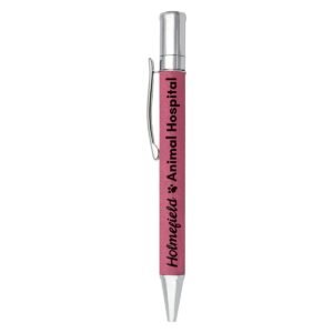 Leatherette Pen - Pink