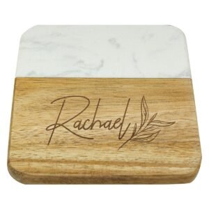 Acacia & Marble Coaster